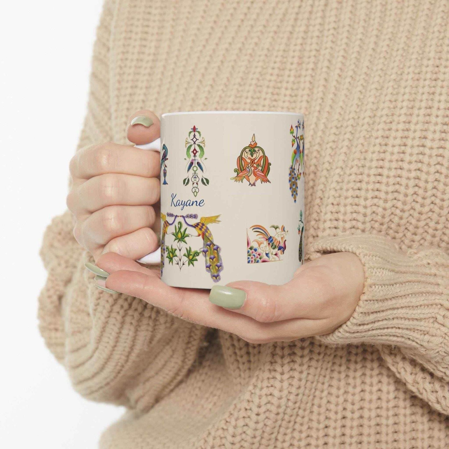 Armenian Personalized Ceramic Mug - Custom Black Coffee Cup 11oz Gift - timelessbohochic.com