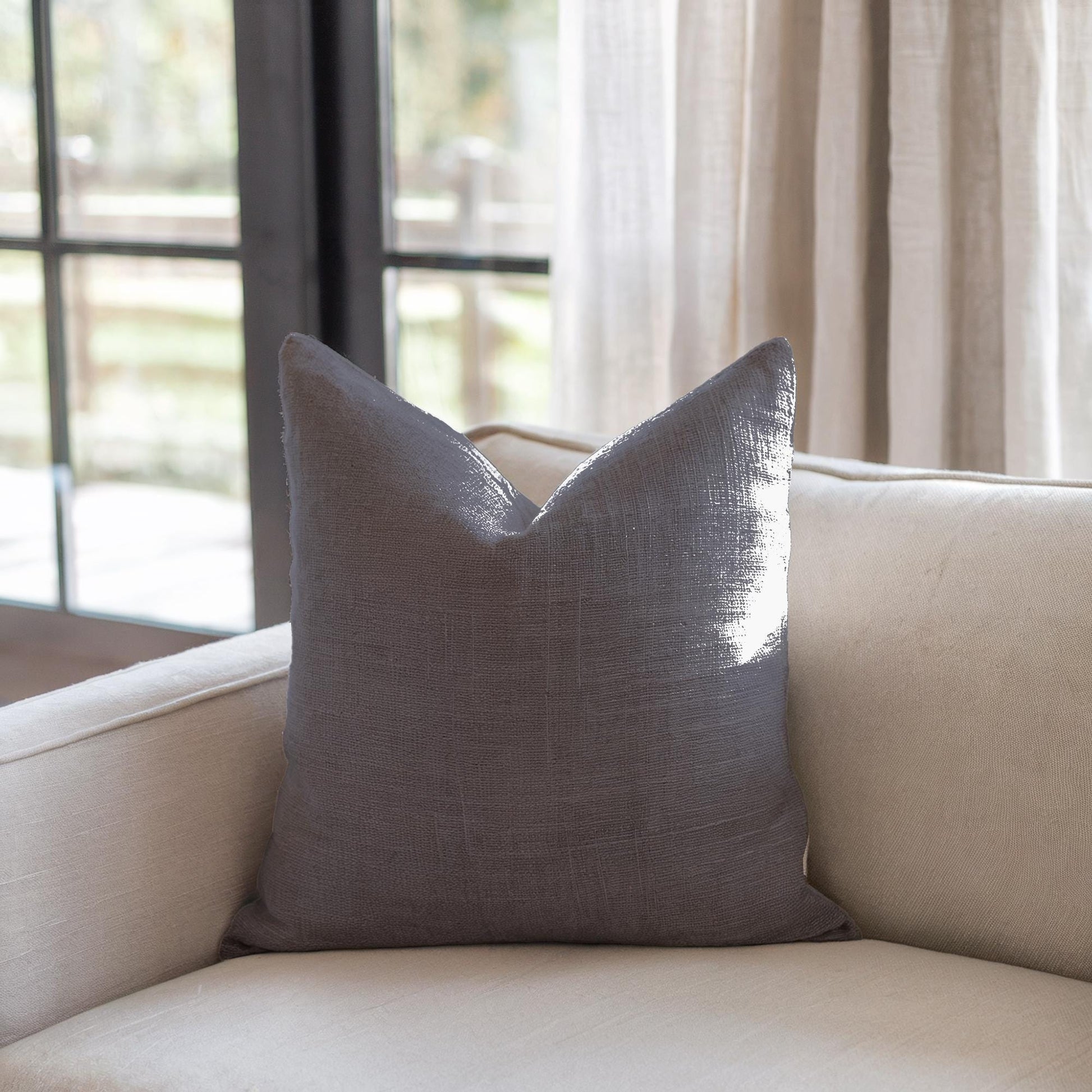 Modern Throw Blanket Set – Geometric Pattern Woven Cotton Blanket with Accent Pillow