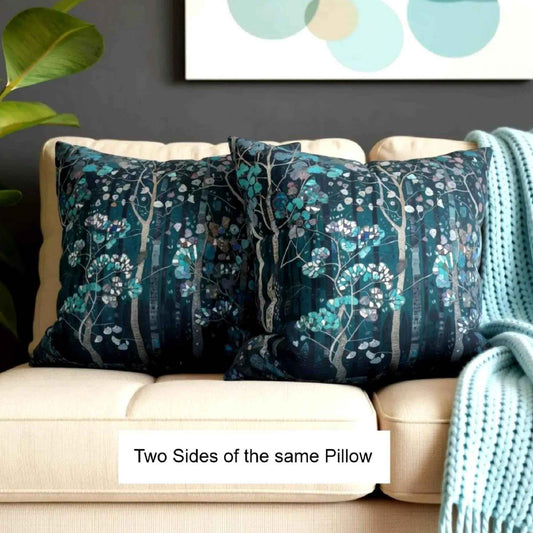 Modern Geometric pillow cover with geometric pattern styled on a sofa or bed