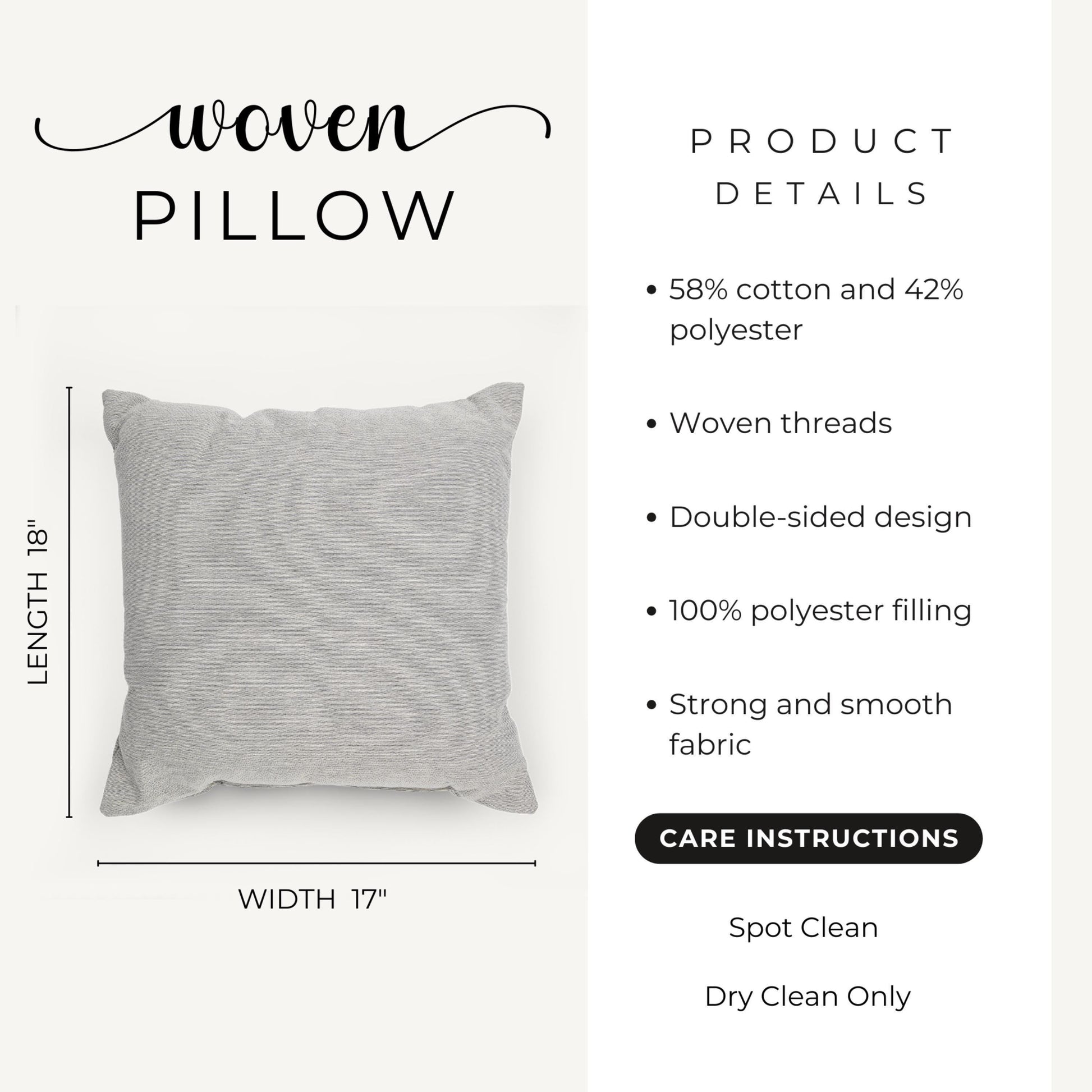 Minimalist Bedding Set – Woven Cotton Blanket & Accent Pillow | Cozy Living Room Decor