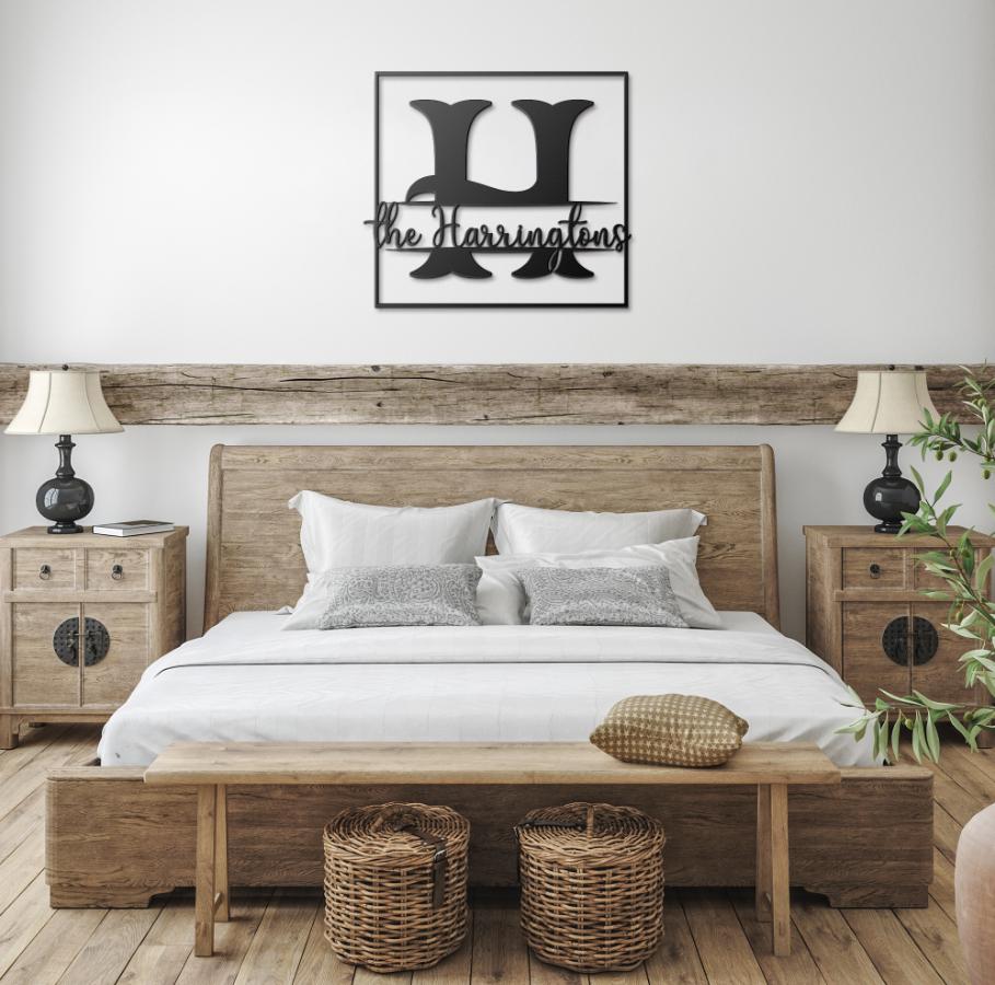Custom Family Name Sign - Personalized Metal Plaque | Powder Coated Steel Wall Art
