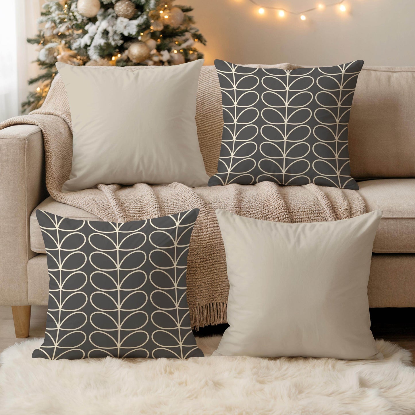 Modern Throw Pillow - Geometric Patterned Cushion With Cotton Pillow Insert - timelessbohochic.com