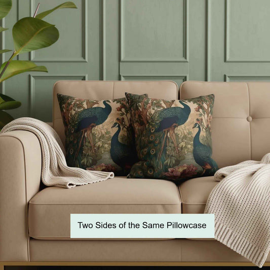 Modern Geometric pillow cover with geometric pattern styled on a sofa or bed