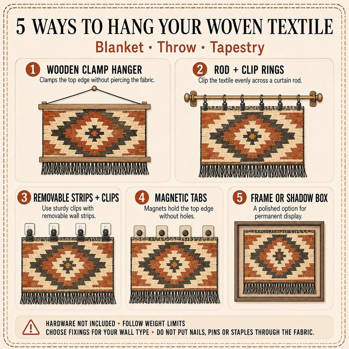 Armenian Christian woven cotton wall tapestry, Virgin Mary icon design