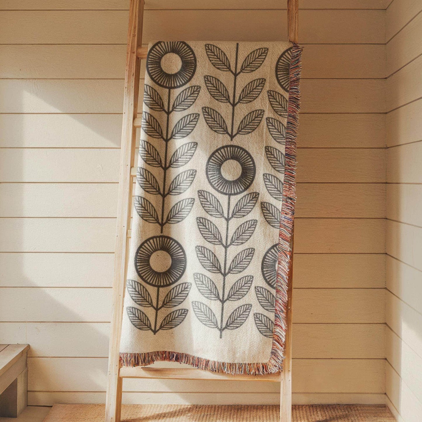 Woven Tapestry Floral Pattern - Cottagecore Style Textured Textile Art - timelessbohochic.com