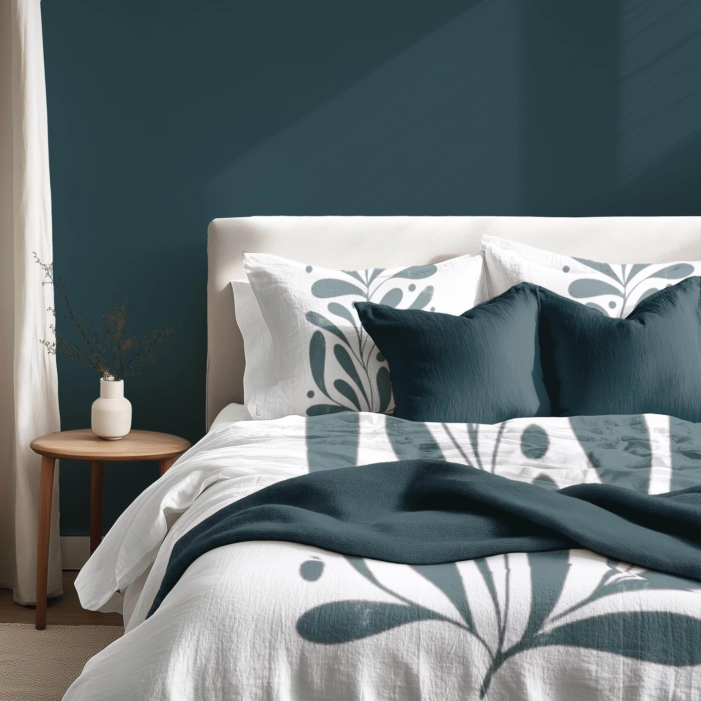 Floral Duvet Cover - Mid Century Bedding Set With Soft Breathable Polyester & Decorative Pillowcases - timelessbohochic.com