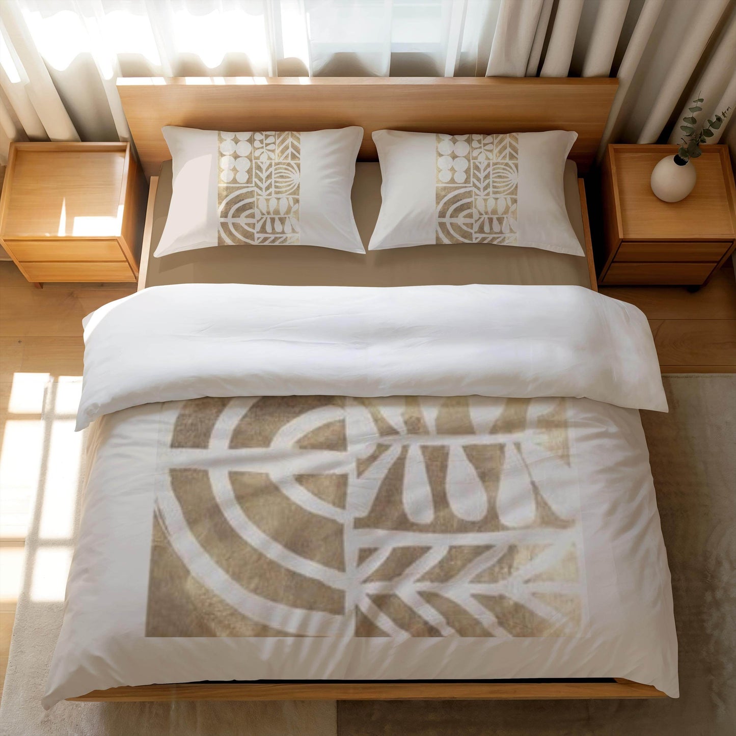Modern Bedding Set – Mid Century Duvet Cover & Pillowcases, Soft Breathable 3 Piece Bedspread - timelessbohochic.com