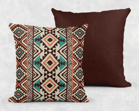 Boho Throw Pillow - Colorful Fringed Edge Cotton Cushion for Cozy Rustic Decor - timelessbohochic.com