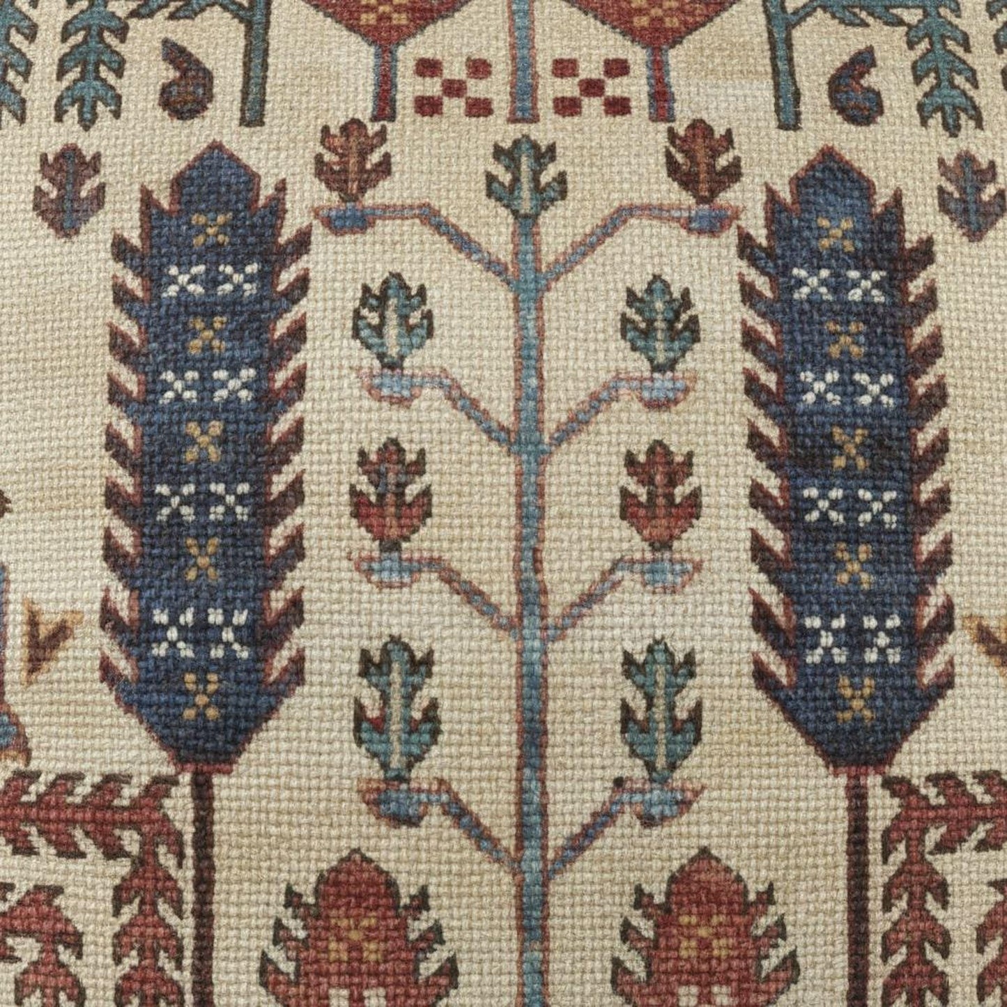 Rustic Cabin throw pillow with woven pattern styled on a sofa or bed