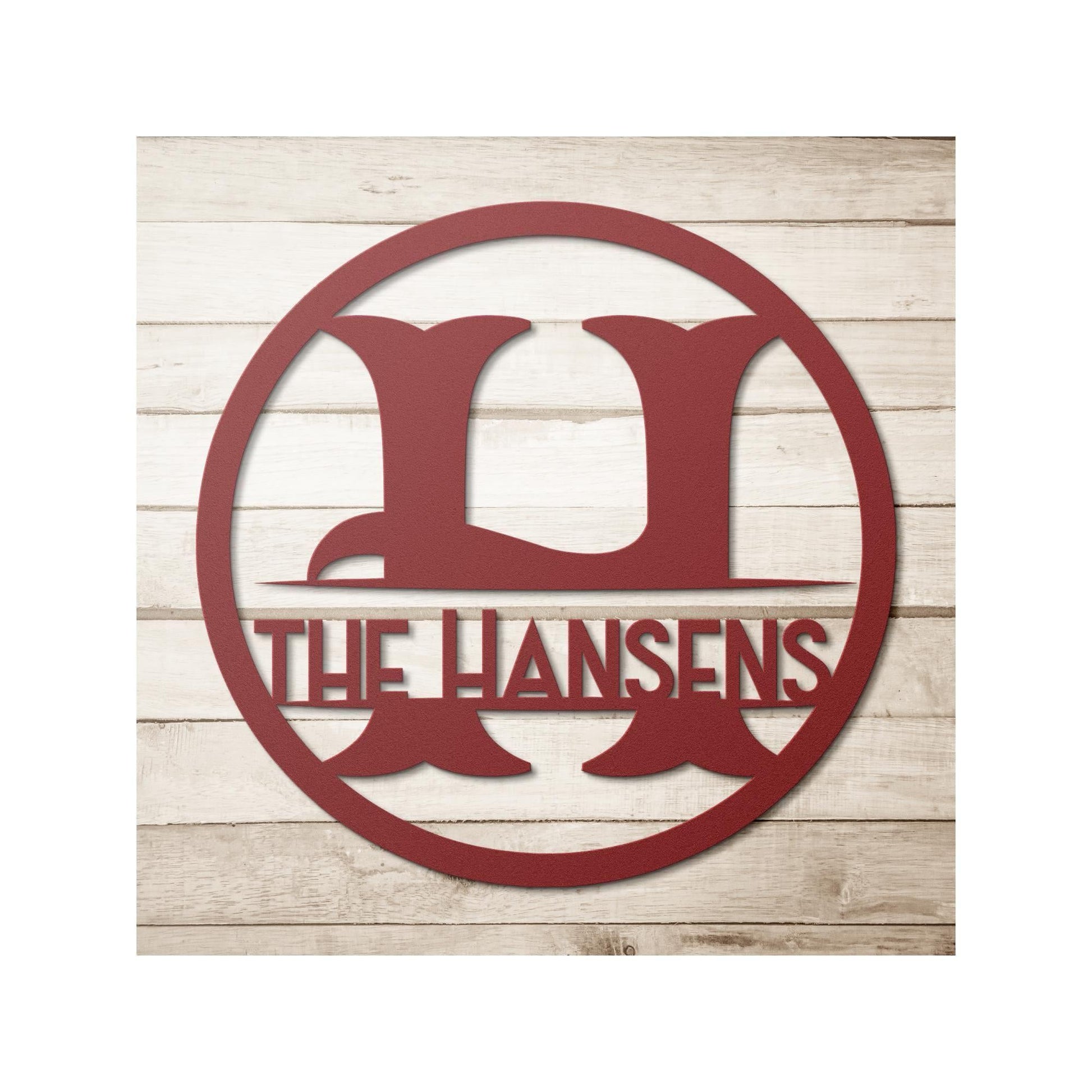 Personalized Metal Sign - Custom Family Name Outdoor Wall Decor & Lawn Art