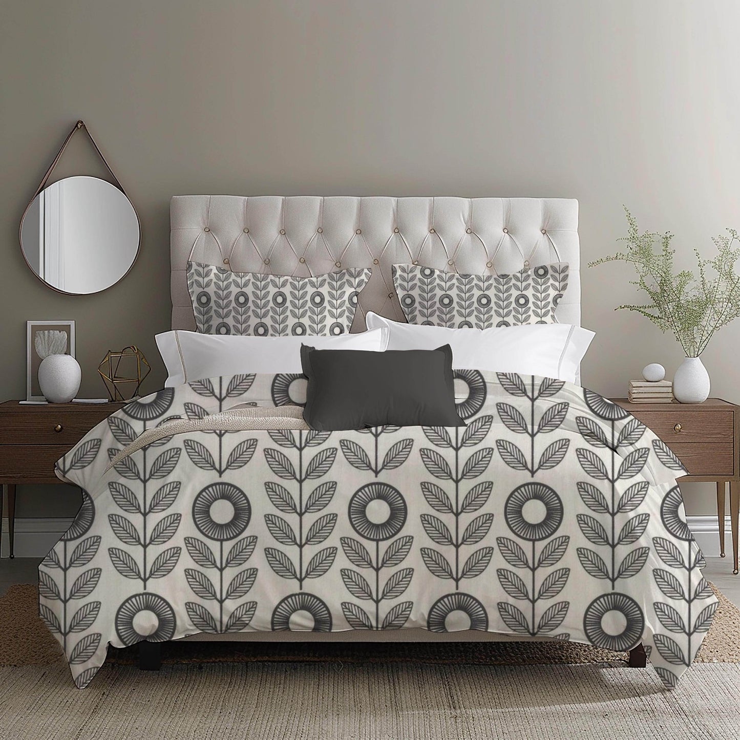 Floral Bedding Set - Sunflower Duvet Cover & Soft Breathable 3-Piece Bedspread - timelessbohochic.com