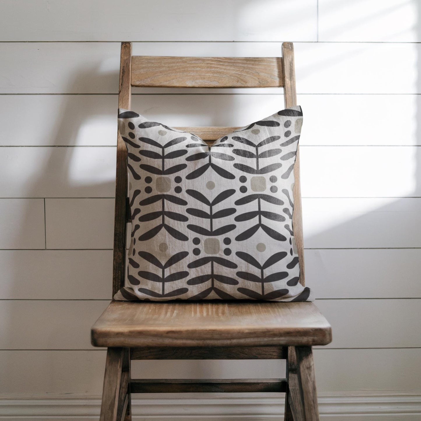 Scandinavian Inspired woven blanket with woven pattern styled for layered home decor