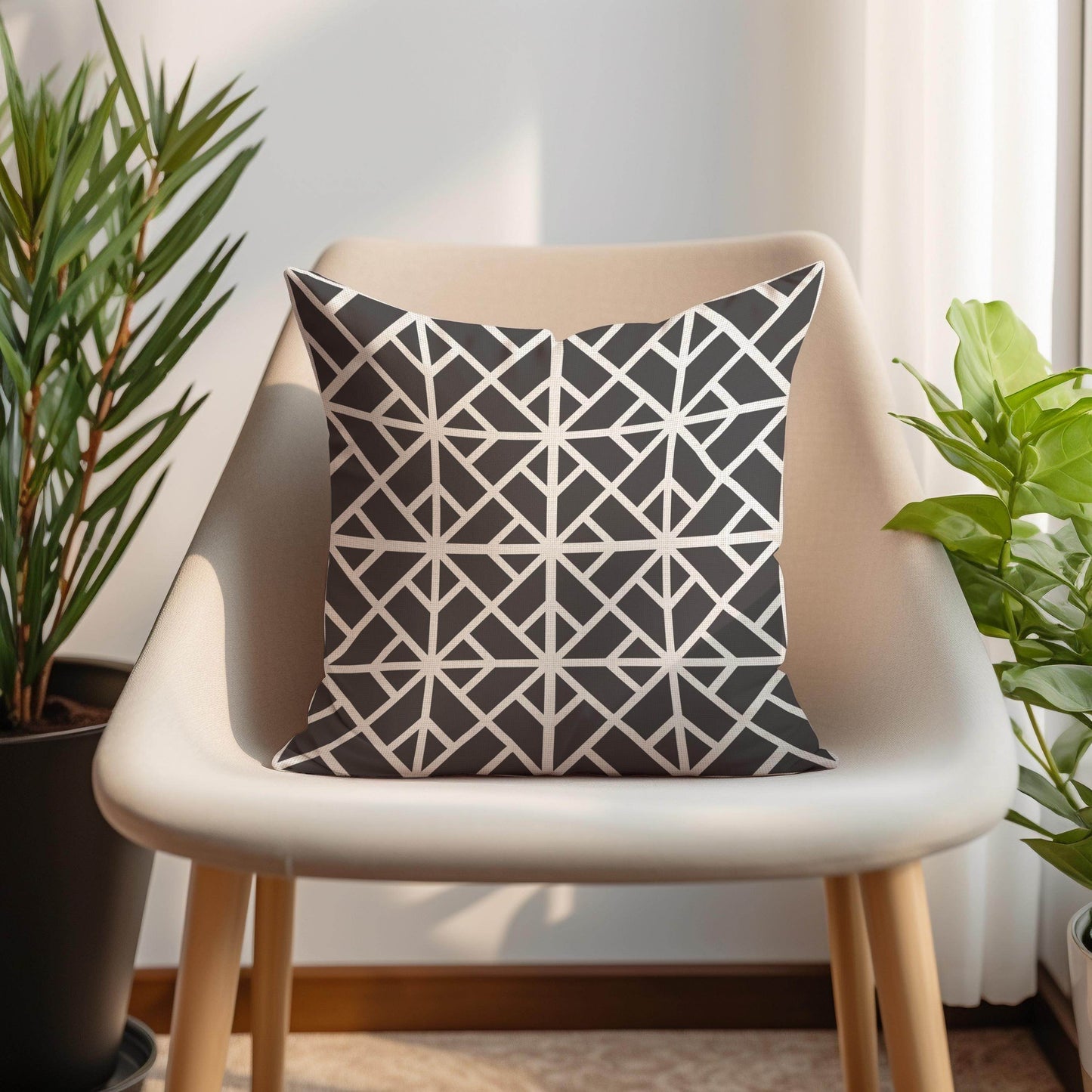 Modern Throw Pillow - Geometric Pattern Cushion | Double Sided Cotton Sofa Cushion - timelessbohochic.com