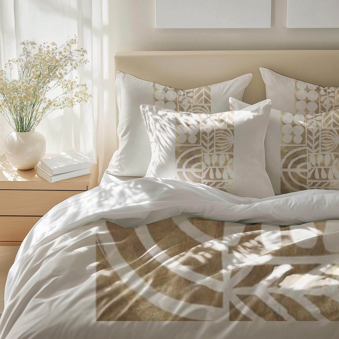 Modern Bedding Set – Mid Century Duvet Cover & Pillowcases, Soft Breathable 3 Piece Bedspread - timelessbohochic.com