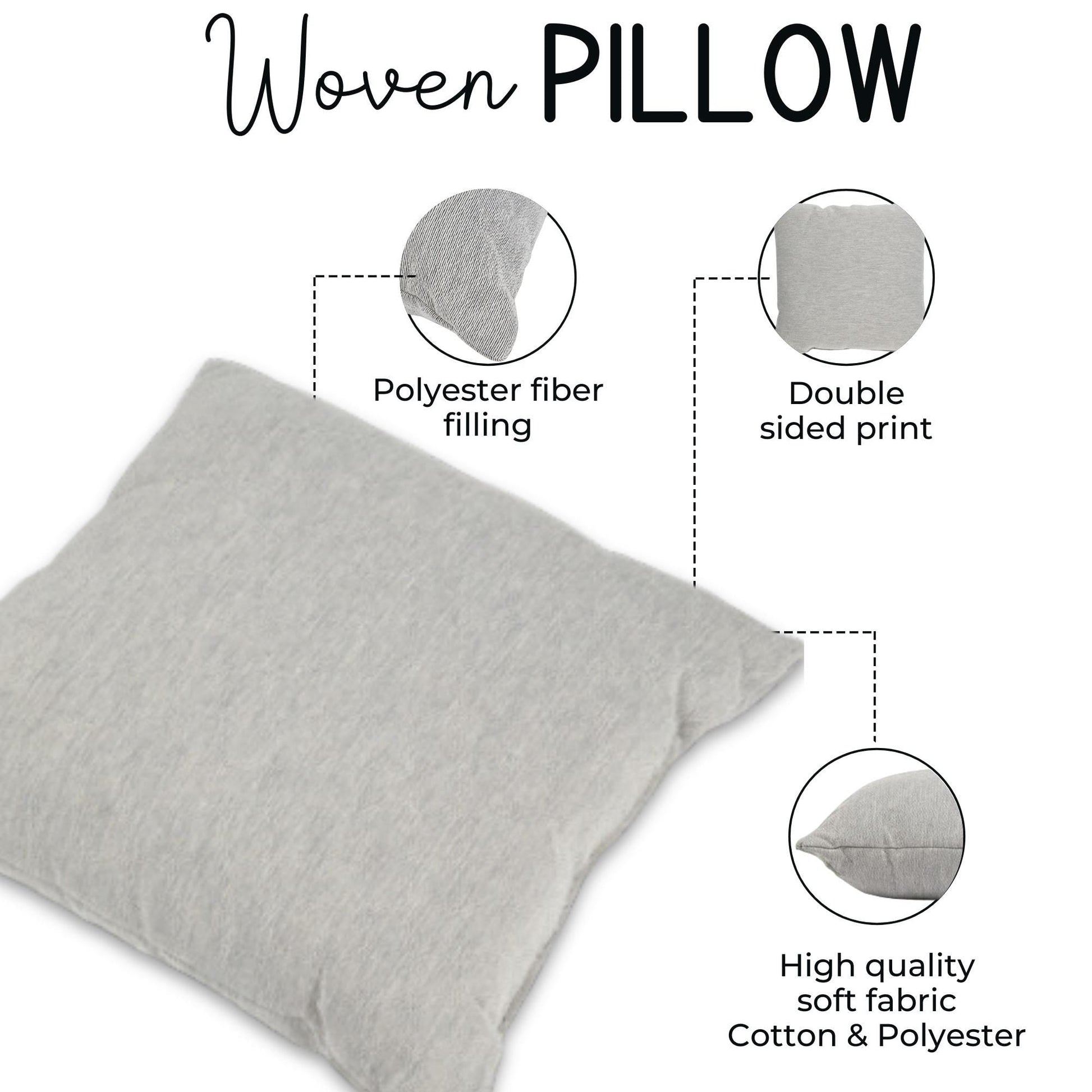 Woven Fall Pillow – Autumn Throw Pillow With Acorn Pine Cone Design