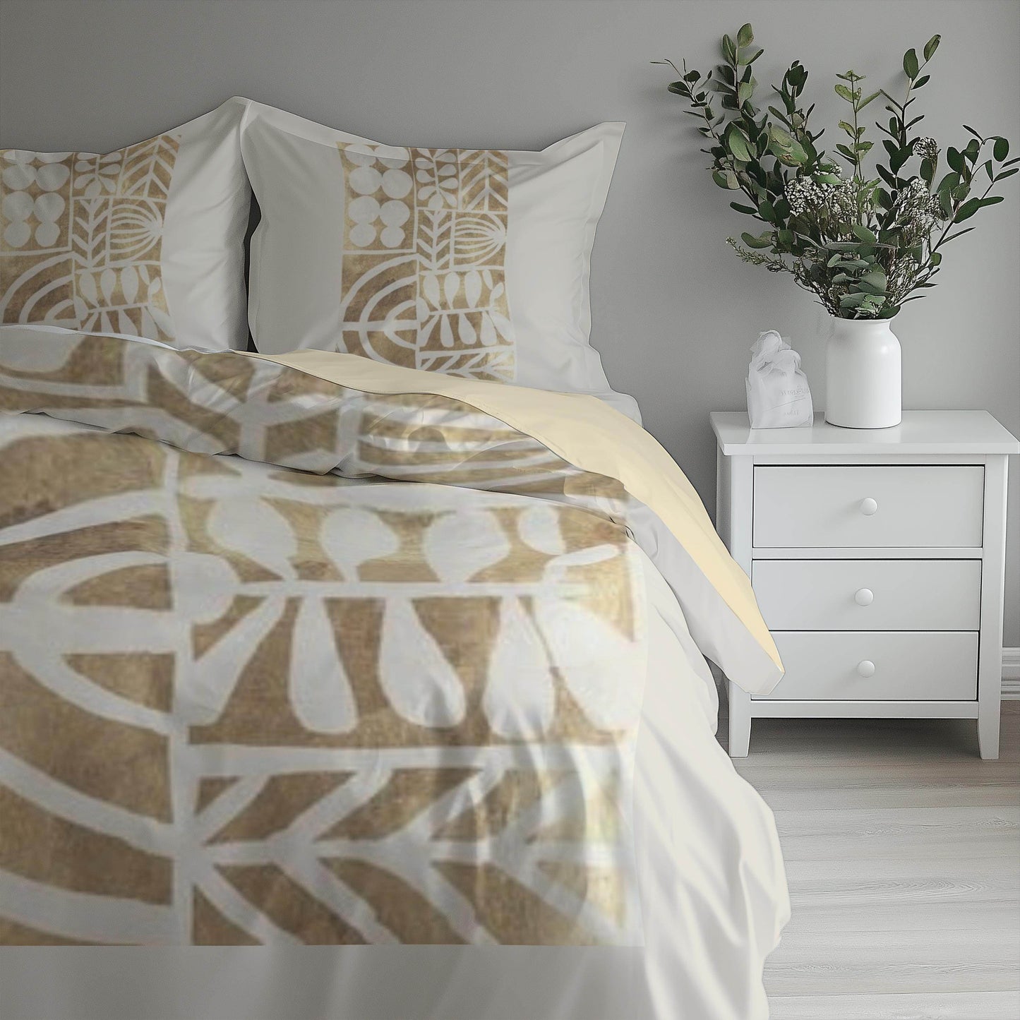 Modern Bedding Set – Mid Century Duvet Cover & Pillowcases, Soft Breathable 3 Piece Bedspread - timelessbohochic.com