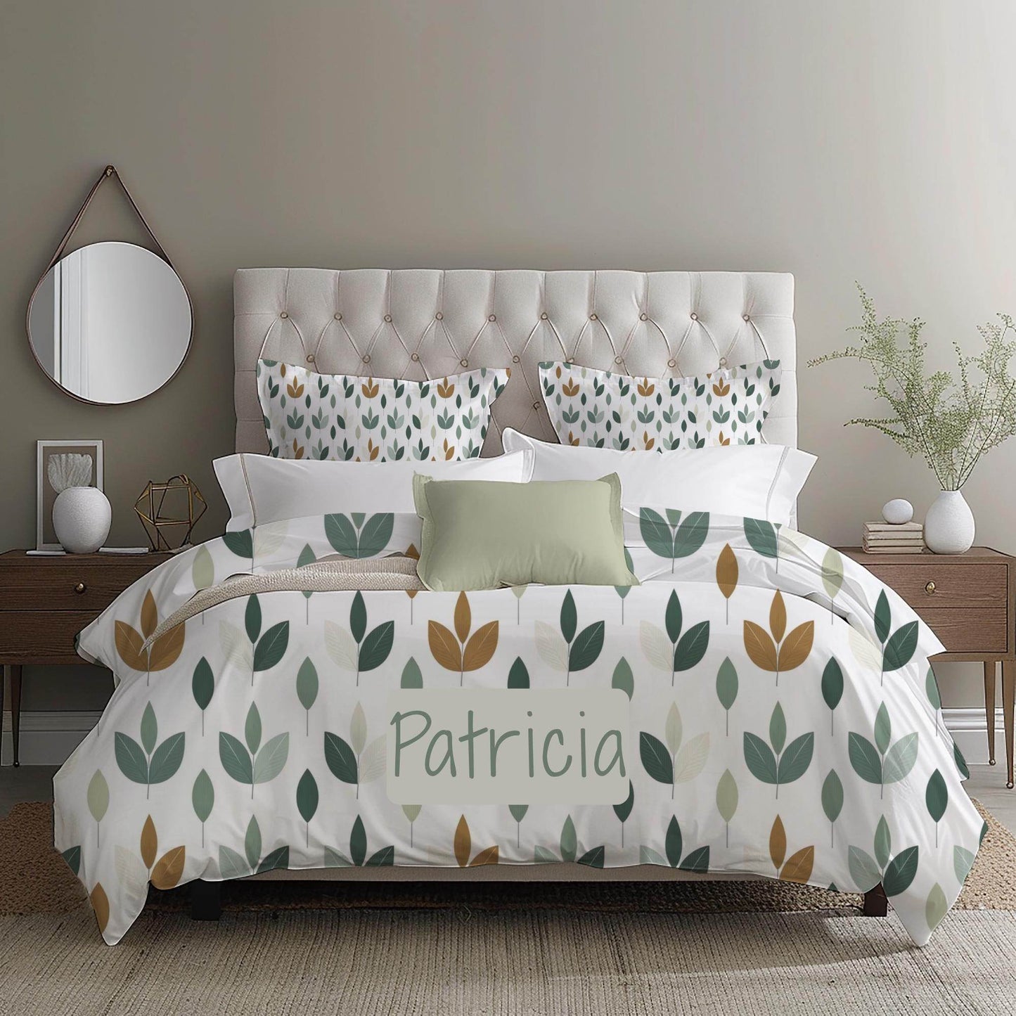 Fall Decor Duvet Cover | Leaf Design Bedding Set - Soft Breathable Polyester 3-Piece Bedspread - timelessbohochic.com