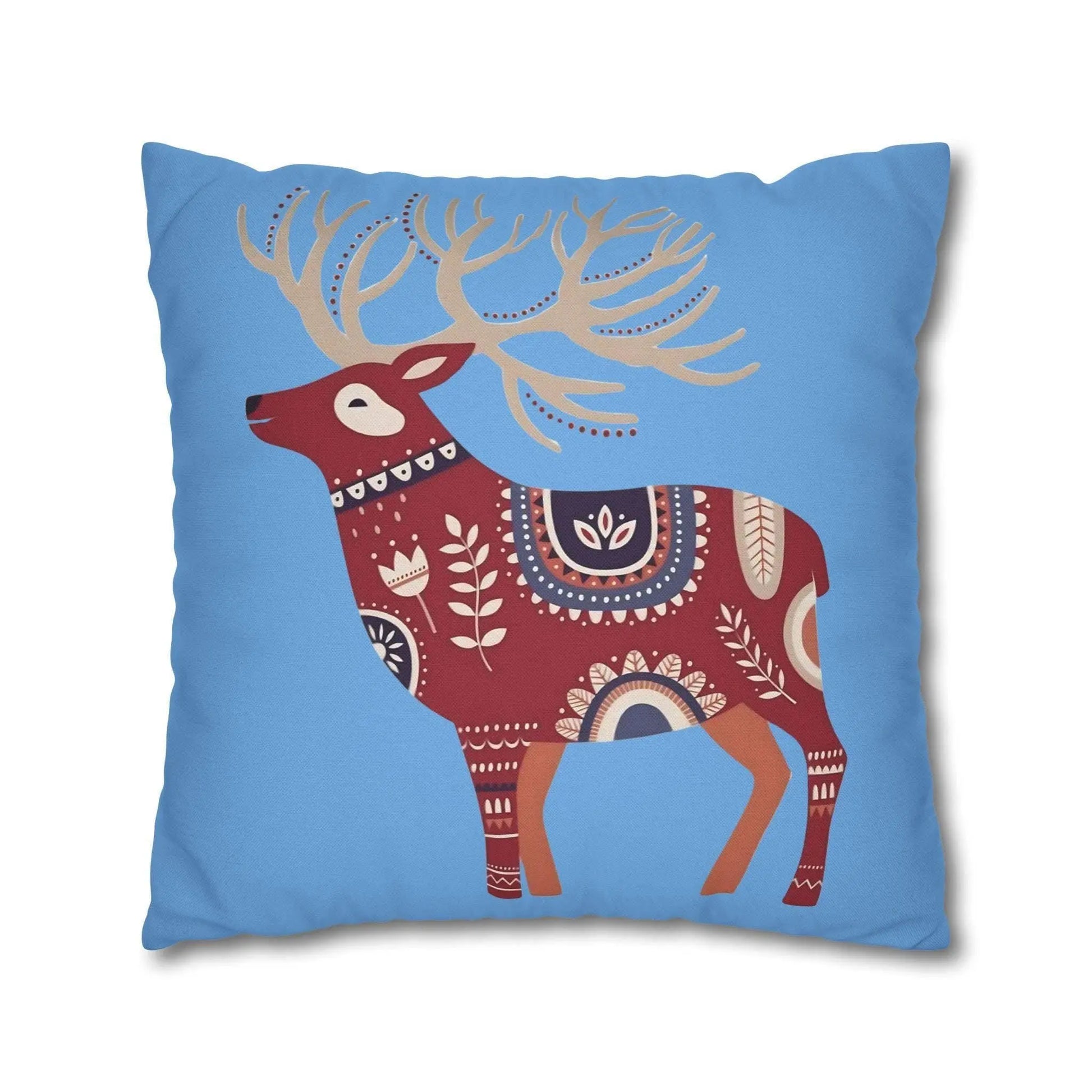 Scandinavian Reindeer Pillow - Nordic Home Decor | Cozy Winter Cushion Cover
