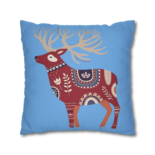 Scandinavian Reindeer Pillow - Nordic Home Decor | Cozy Winter Cushion Cover