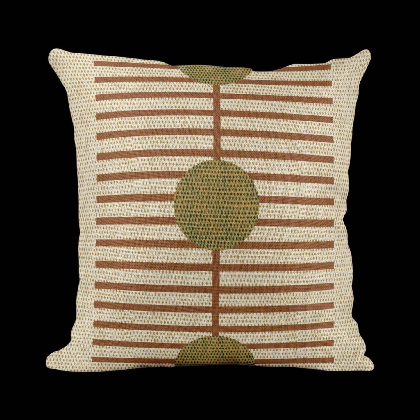 Scandinavian Inspired throw pillow with woven pattern styled on a sofa or bed