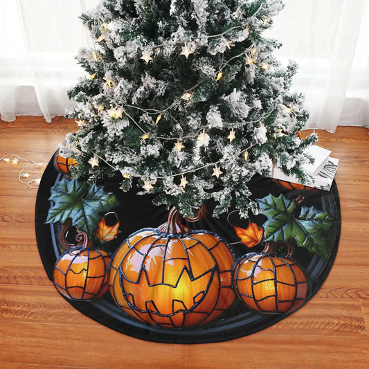 Halloween Tree Skirt – Customizable Spooky Tree Decor | Elegant Party Accessory