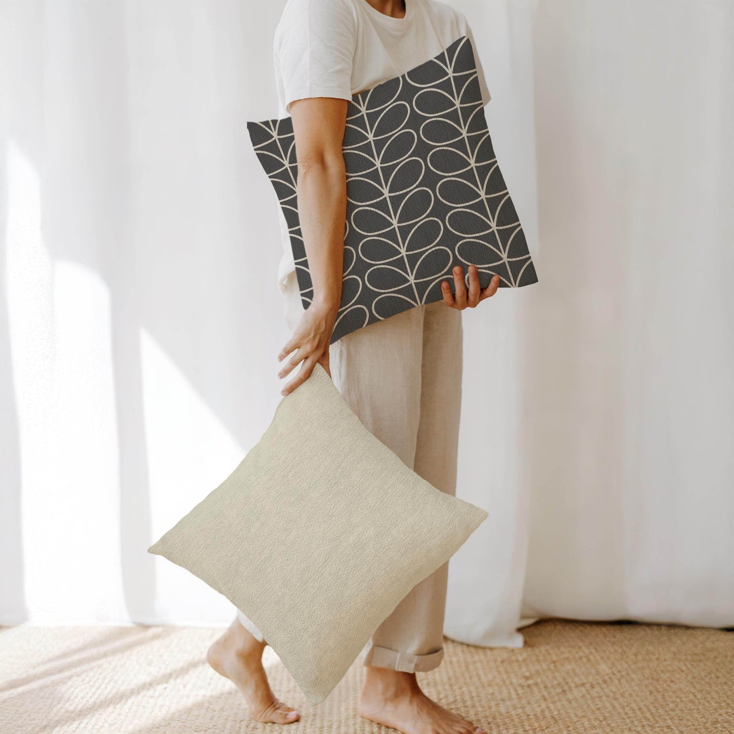 Modern Throw Pillow - Geometric Patterned Cushion With Cotton Pillow Insert - timelessbohochic.com