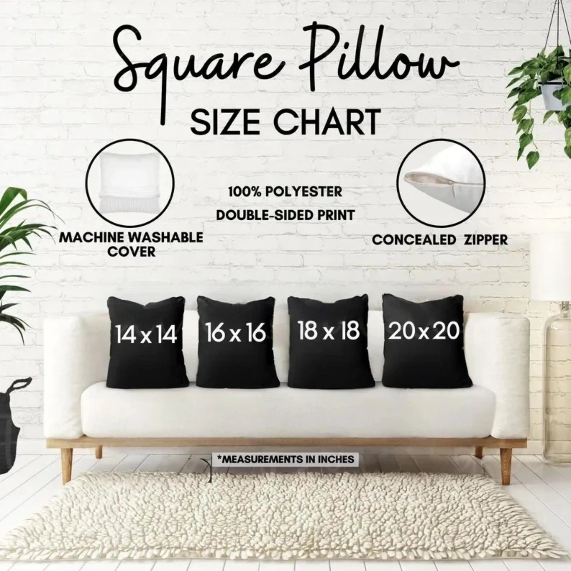 Scandi Tree Pillowcase – Nordic Cushion Cover With Concealed Zipper | Cozy Forestcore Sham