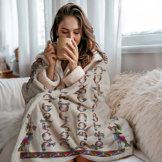 Armenian Alphabet Plush Velveteen Blanket – Diaspora Heritage Gift - timelessbohochic.com