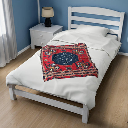 Armenian Alphabet Plush Velveteen Blanket Intricate – Diaspora Heritage Gift