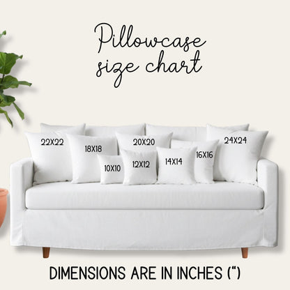 Armenian Alphabet Square Pillow Cover, Blue & White Heritage Decor - timelessbohochic.com