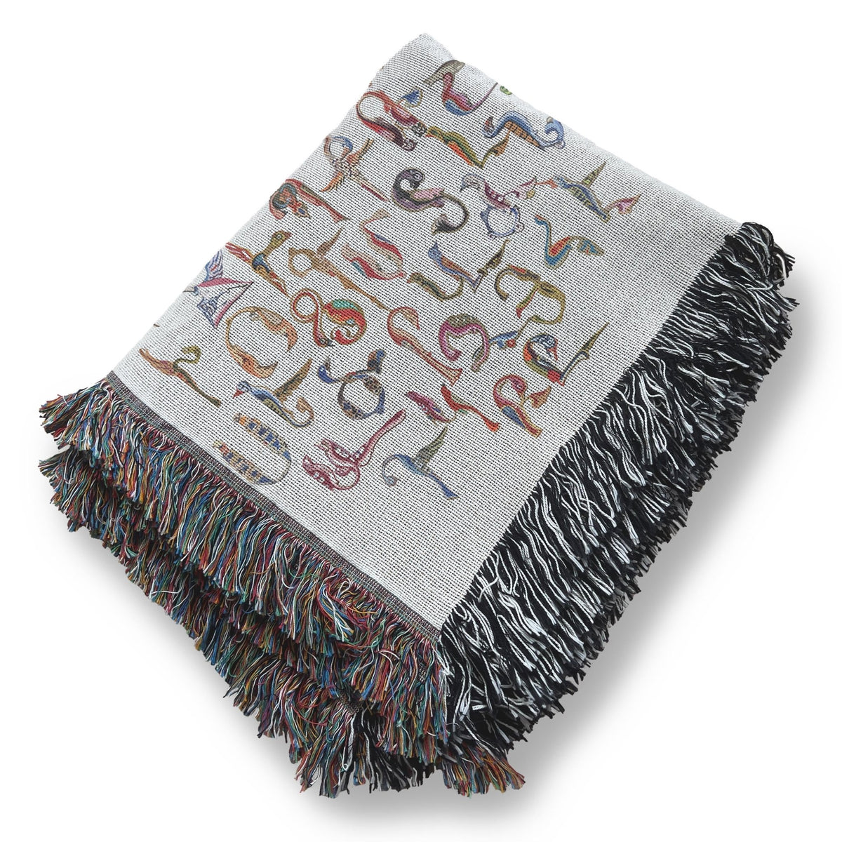 Armenian Alphabet Woven Cotton Blanket Trchnakir – Diaspora Heritage Gift - timelessbohochic.com