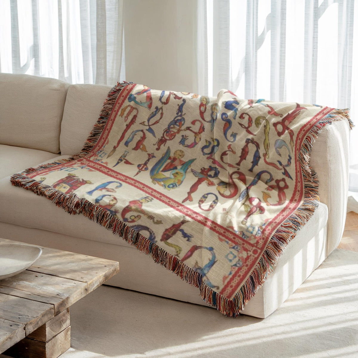 Armenian Alphabet Woven Wall Tapestry – Christening Gift