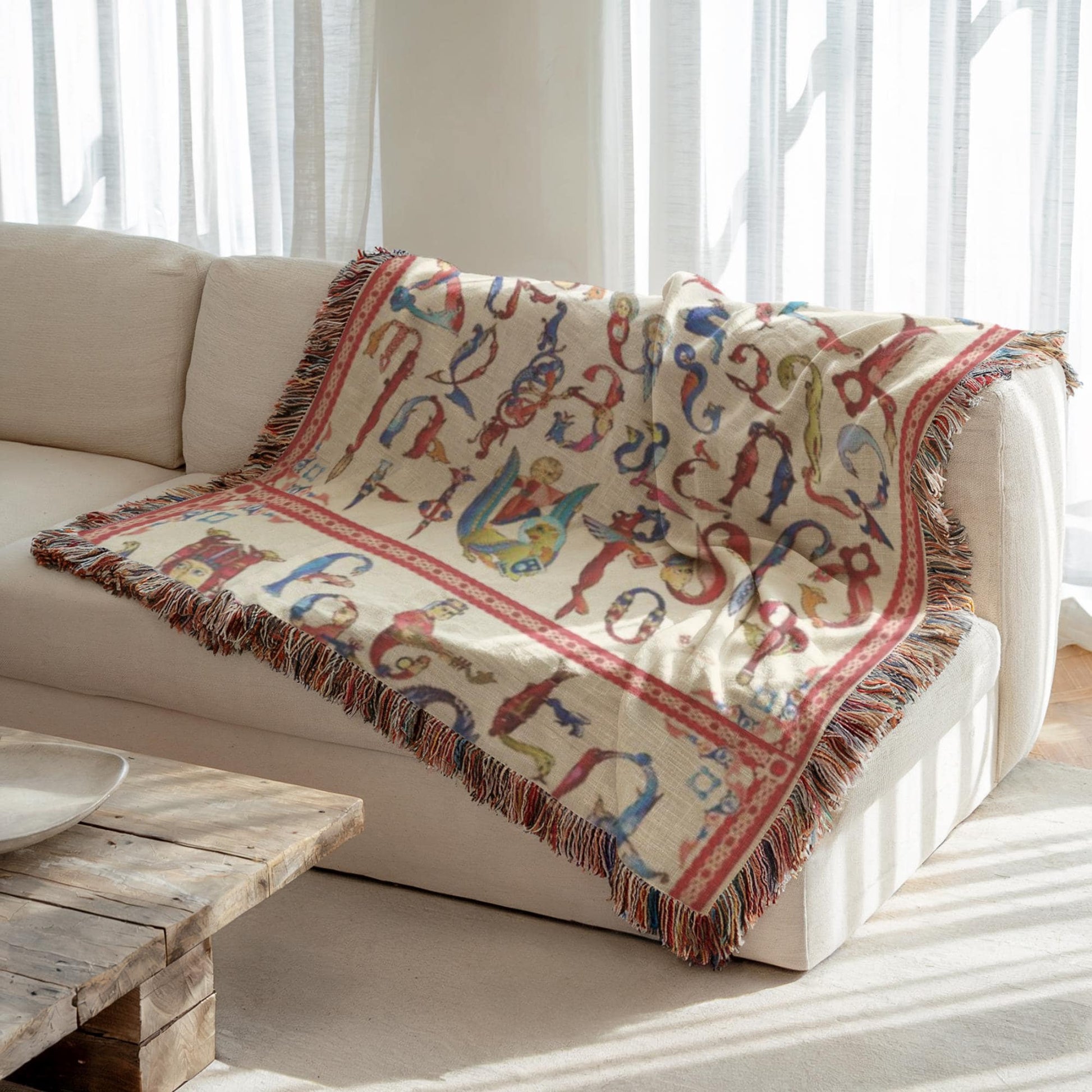 Armenian Alphabet Woven Wall Tapestry – Christening Gift