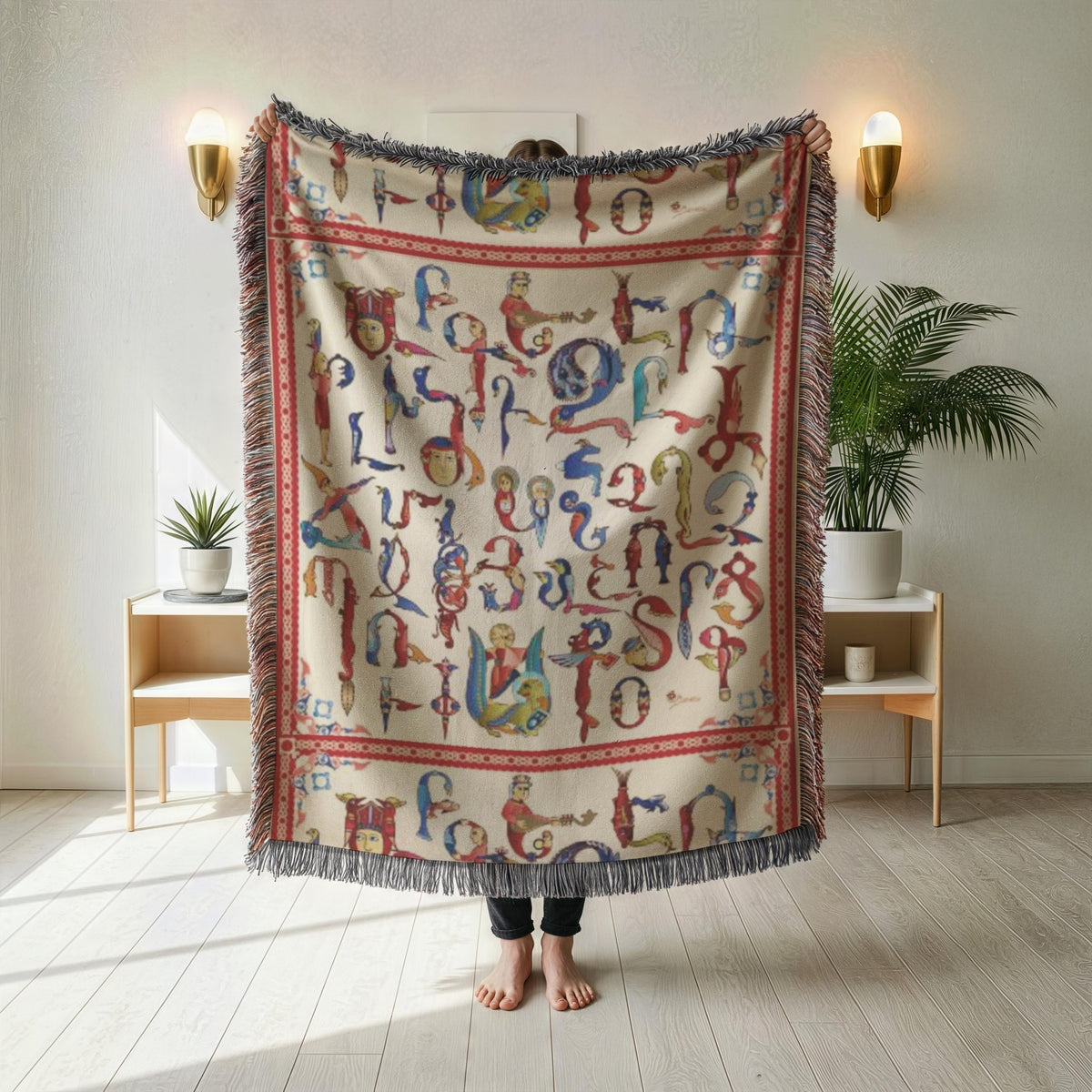 Armenian Alphabet Woven Wall Tapestry – Christening Gift