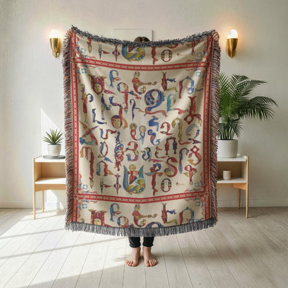 Armenian Alphabet Woven Wall Tapestry – Christening Gift