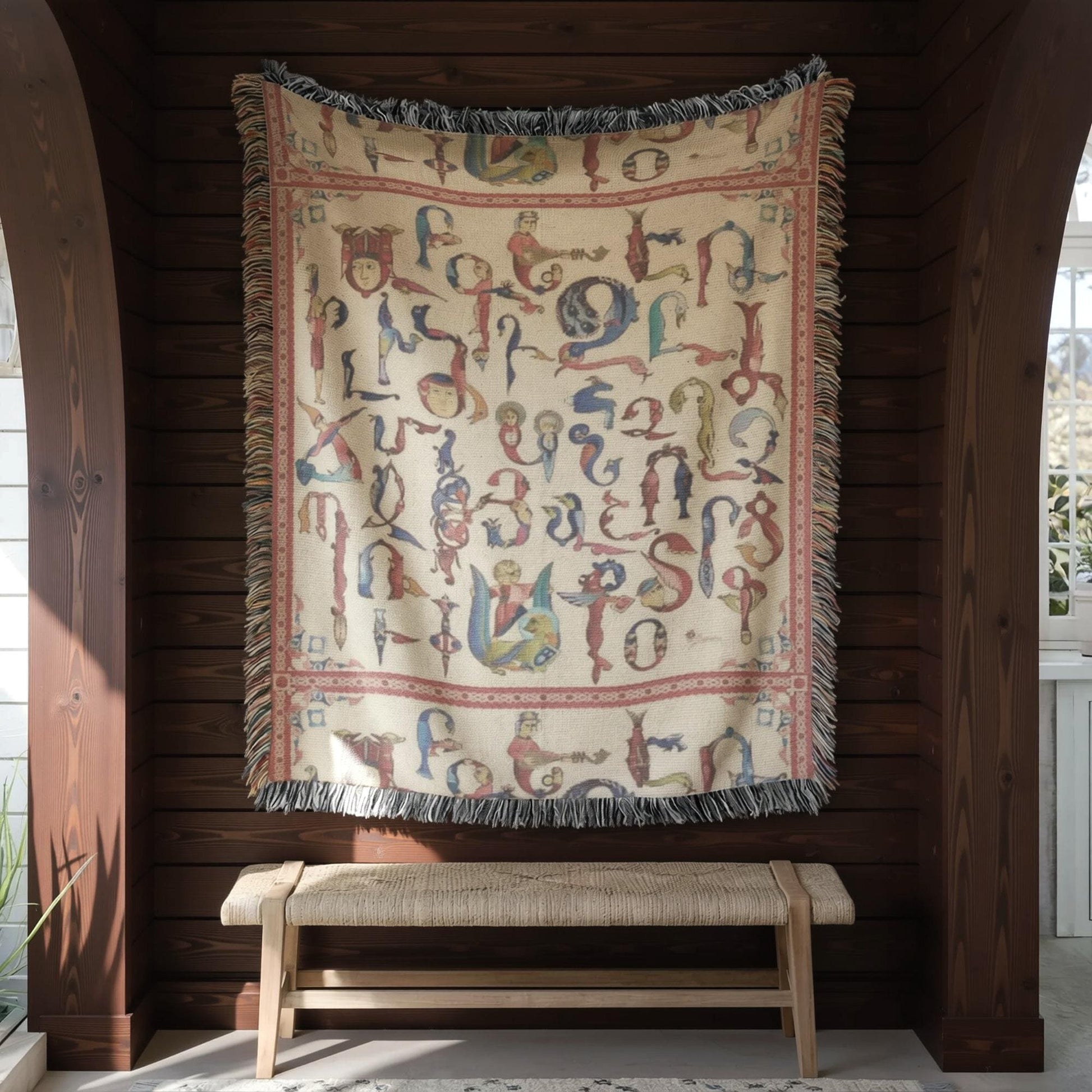 Armenian Alphabet Woven Wall Tapestry – Christening Gift