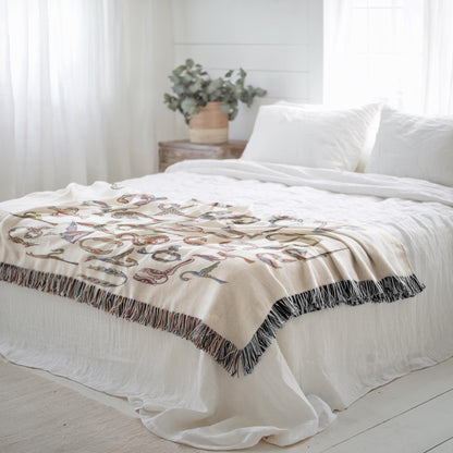 Armenian Alphabet Woven Wall Tapestry – Diaspora Heritage Gift - timelessbohochic.com