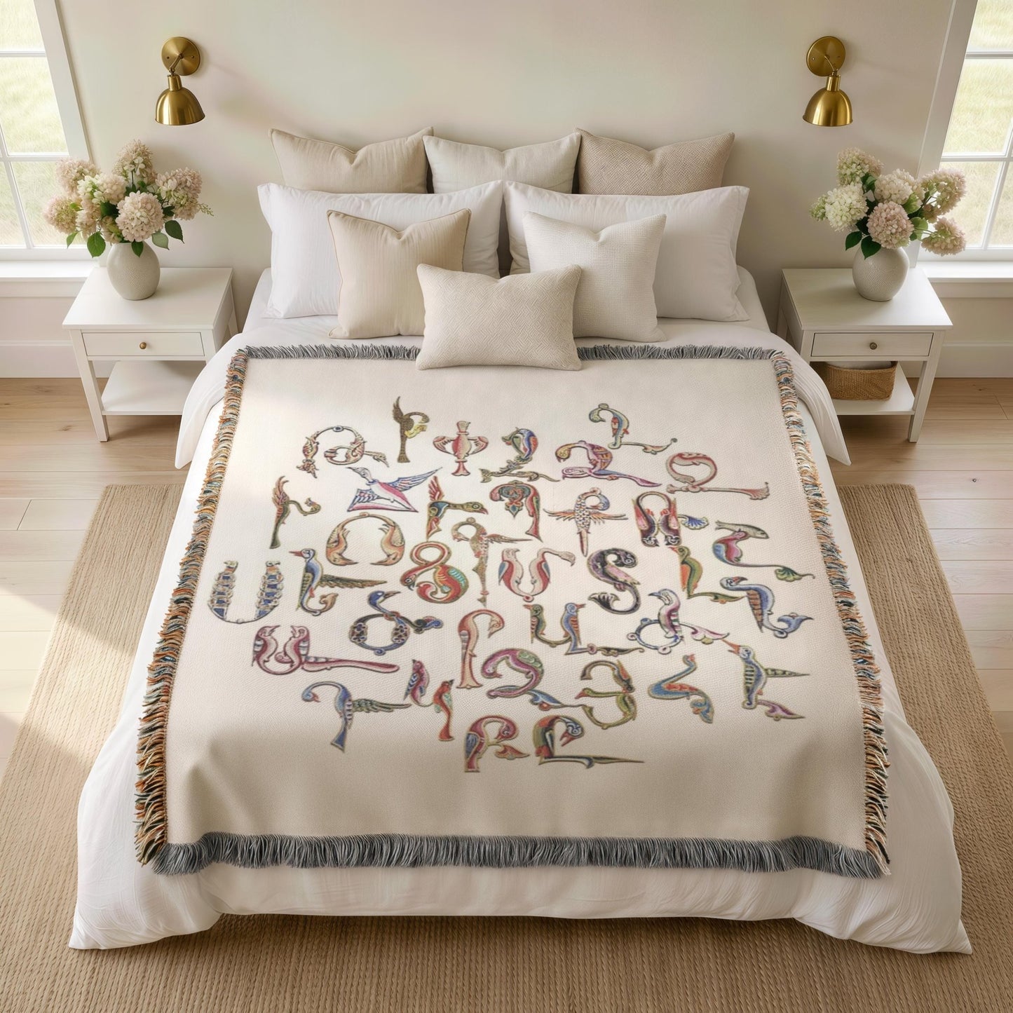 Armenian Alphabet Woven Wall Tapestry – Diaspora Heritage Gift - timelessbohochic.com
