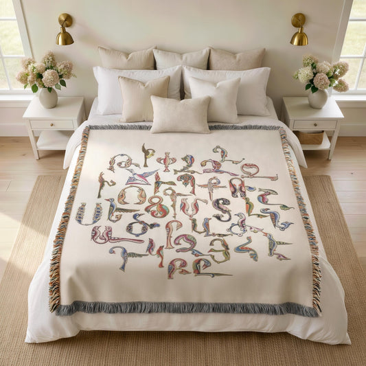 Armenian Alphabet Woven Wall Tapestry – Diaspora Heritage Gift - timelessbohochic.com