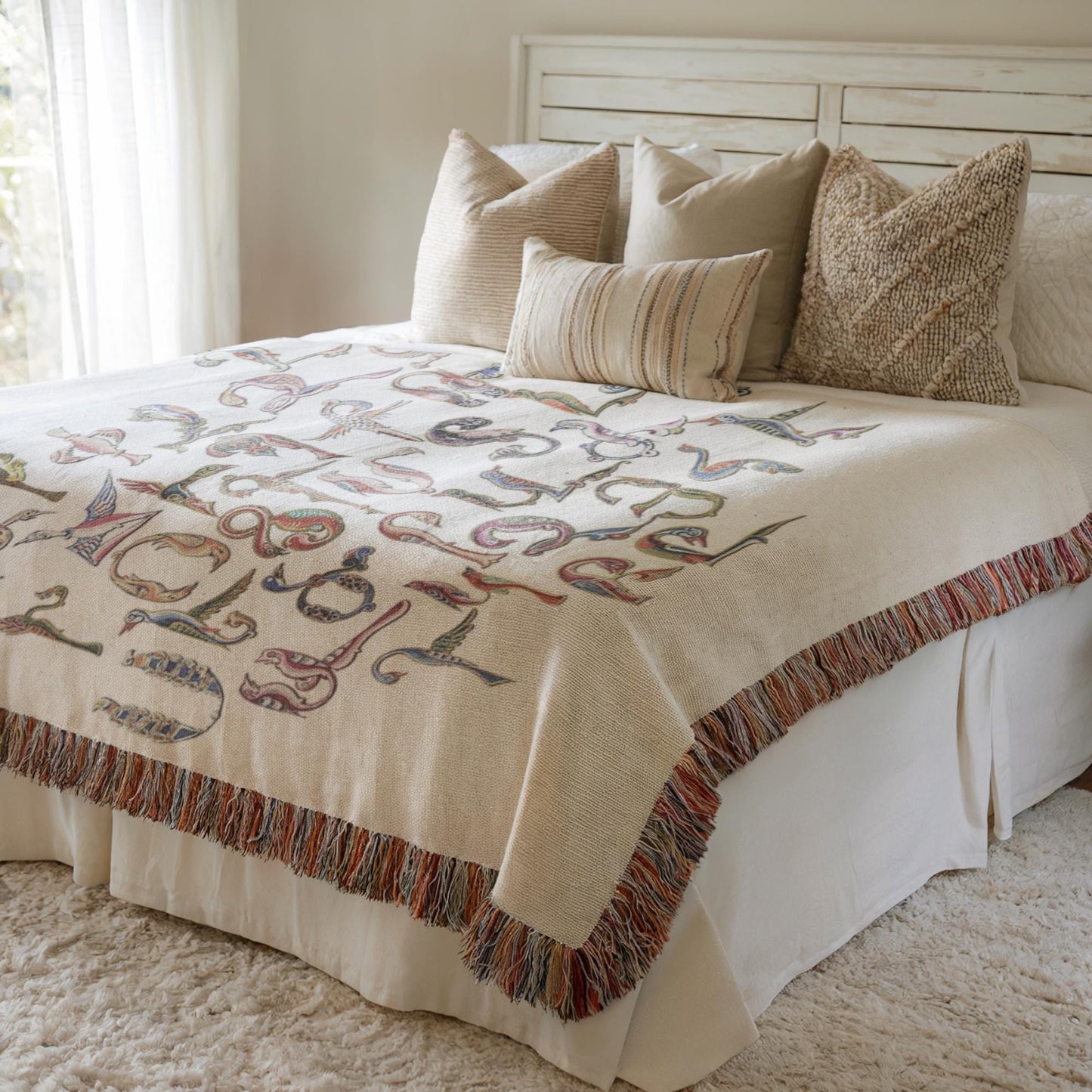 Armenian Alphabet Woven Wall Tapestry – Diaspora Heritage Gift - timelessbohochic.com