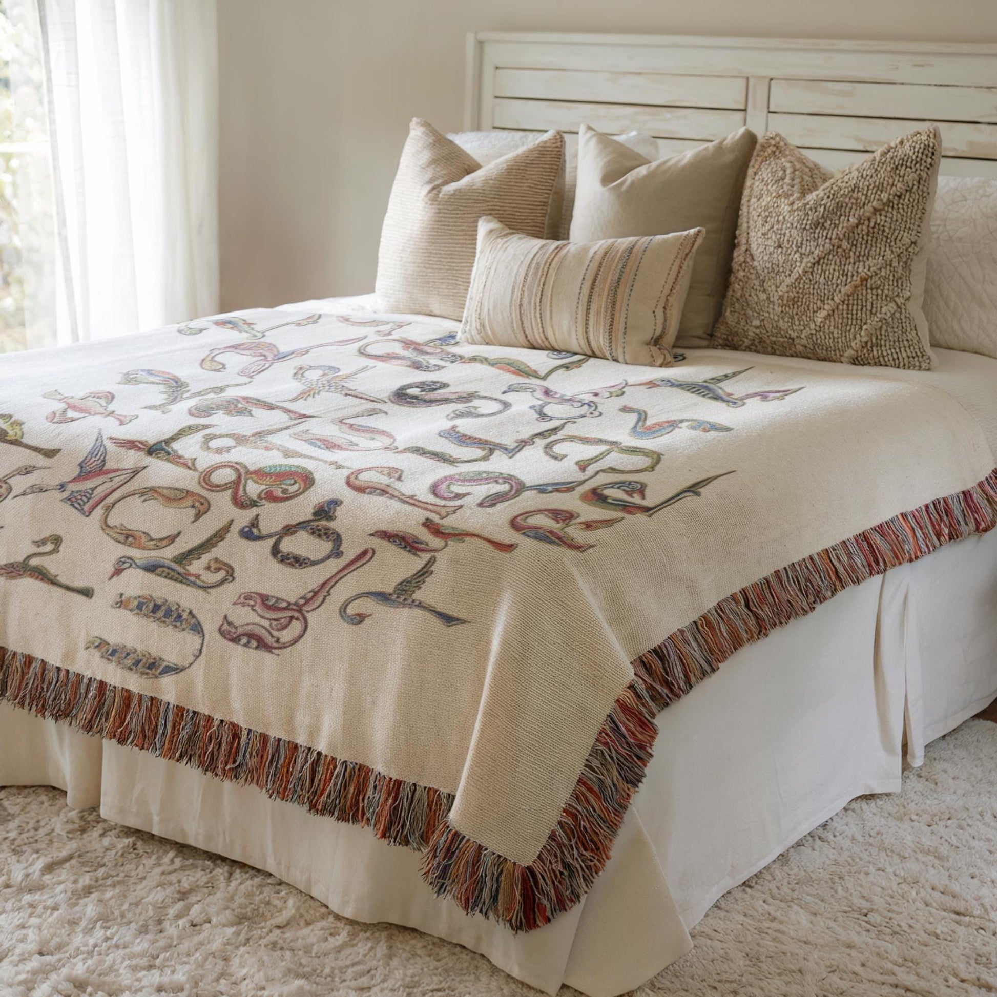 Armenian Alphabet Woven Wall Tapestry – Diaspora Heritage Gift - timelessbohochic.com