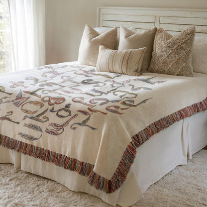 Armenian Alphabet Woven Wall Tapestry – Diaspora Heritage Gift - timelessbohochic.com