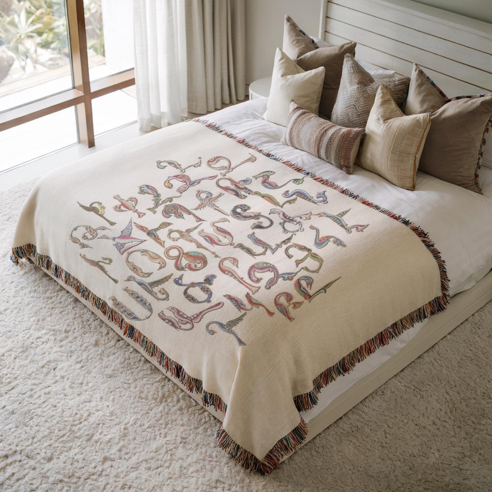 Armenian Alphabet Woven Wall Tapestry – Diaspora Heritage Gift - timelessbohochic.com