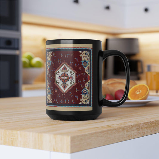 Armenian Black Alphabet Ceramic Mug Alphabet – Diaspora Heritage Gift - timelessbohochic.com