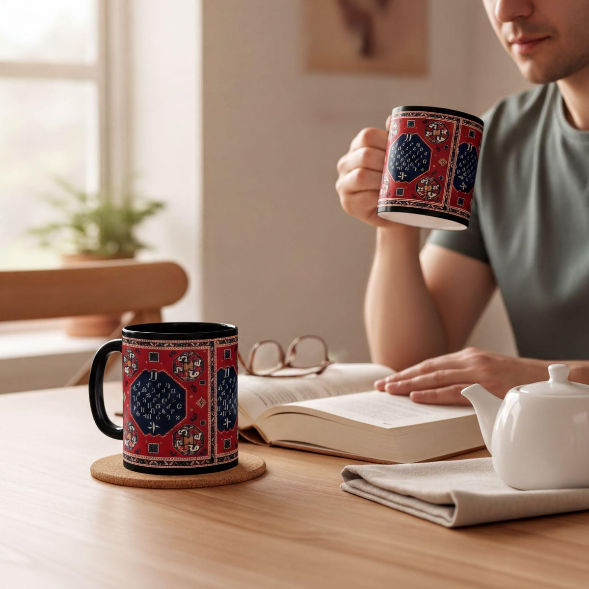 Armenian Black Alphabet Ceramic Mug Alphabet – Diaspora Heritage Gift
