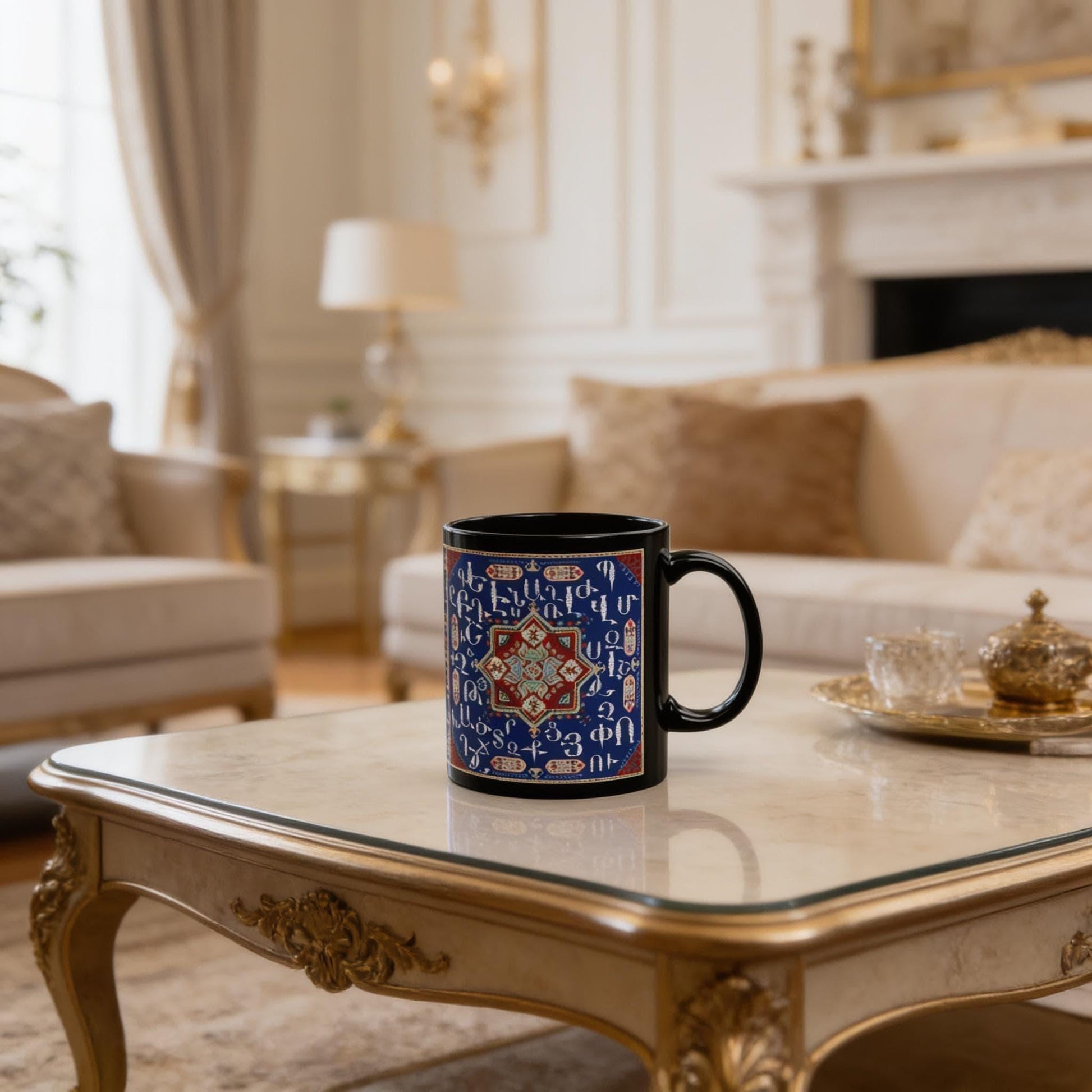 Armenian Black Alphabet Ceramic Mug – Diaspora Heritage Gift