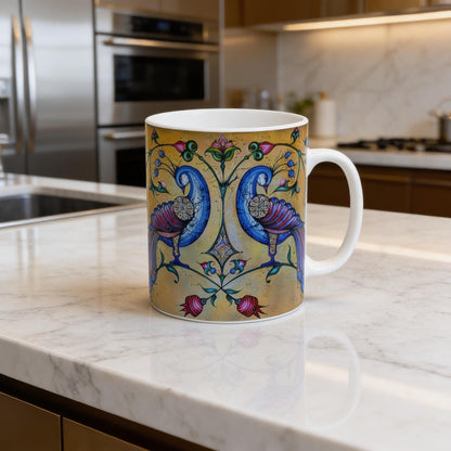 Armenian Blue Bird Ceramic Mug – Diaspora Heritage Gift