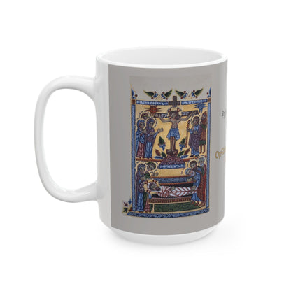 Armenian Crucifixion Illumination Ceramic Mug, Easter Gift - timelessbohochic.com