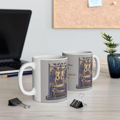 Armenian Crucifixion Illumination Ceramic Mug, Easter Gift - timelessbohochic.com