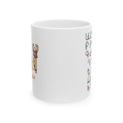 Armenian Folk Song Ceramic Mug with Ghapama Design, Personalized - timelessbohochic.com
